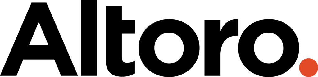 Logo of Altoro featuring the word 'Altoro' in black with a red dot.